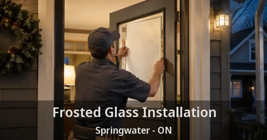 Frosted Glass Installation Springwater - ON