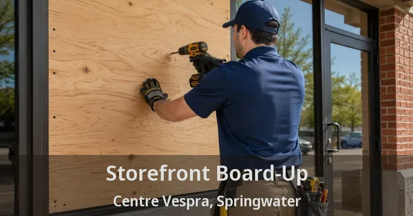 Storefront Board-Up Centre Vespra, Springwater - ON