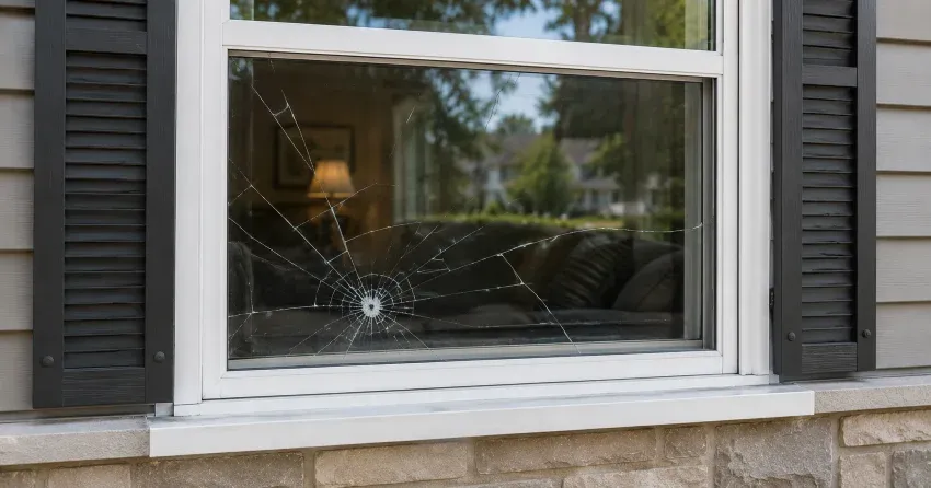technician measuring window opening for emergency glass replacement Elmvale, Springwater