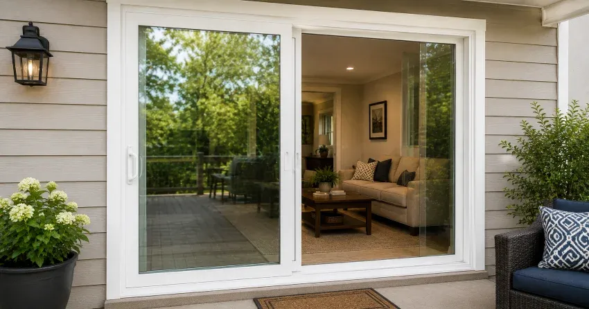 new patio door replacement installed in Elmvale, Springwater home