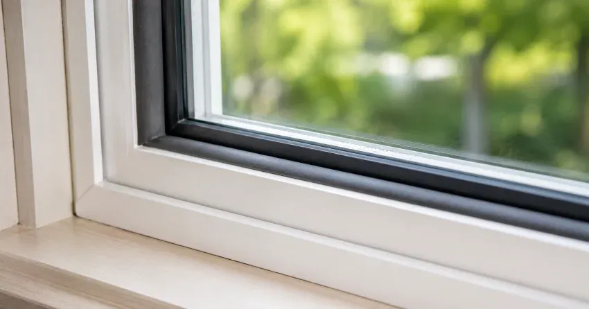 technician inspecting window weatherstripping for drafty window repair Springwater